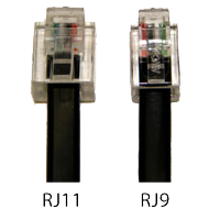 RJ9 and RJ11 Headset Connections Jacks