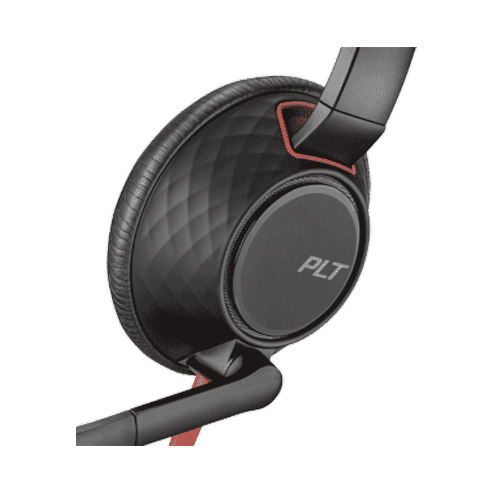 POLY Blackwire 5220 Casque Avec fil Arceau Appels/Musique USB Type-C Noir,  Rouge sur