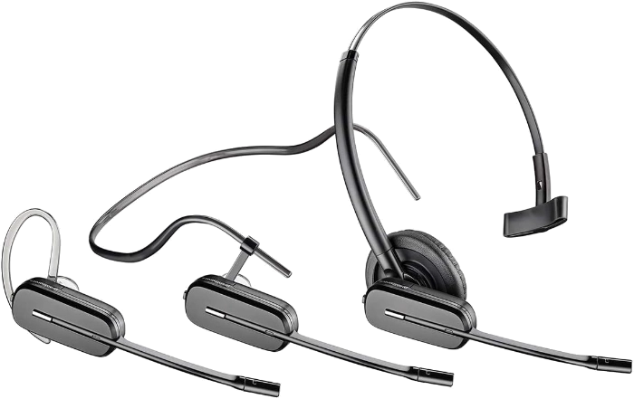 Poly CS540 Wireless Headset Wearing Options