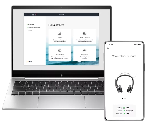 Poly Lens App for Poly Savi 8220 UC Wireless Headset