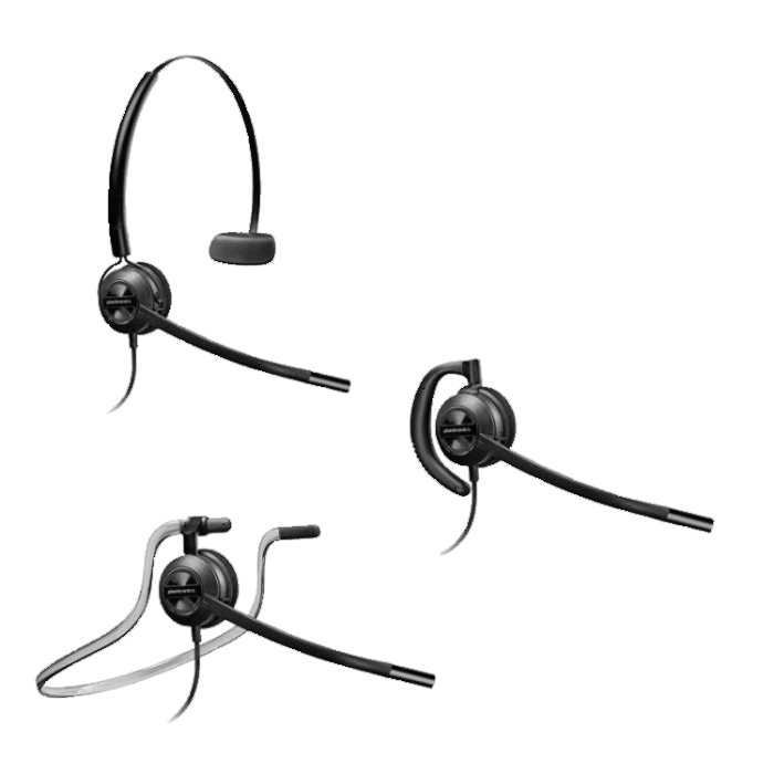 EncorePro HW540 Corded Headset with Three Wearing Options