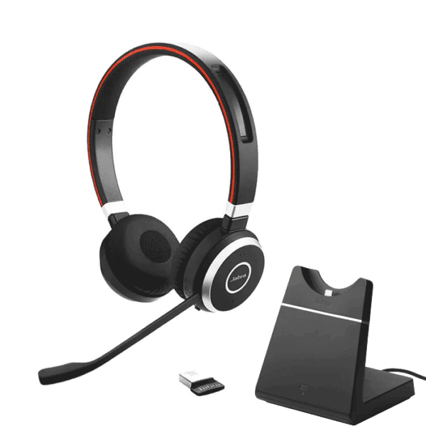 Stereo Wireless Computer Headset with Base and USB dongle