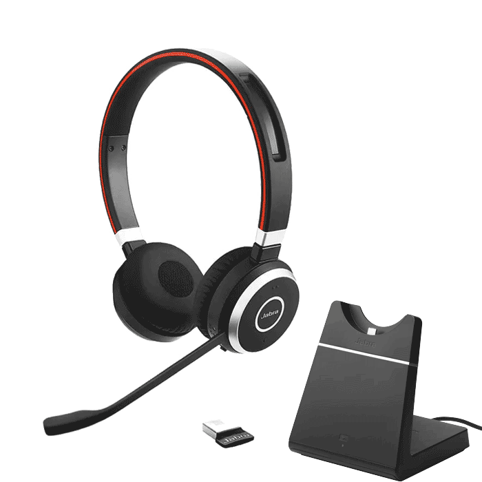 Stereo Wireless Computer Headset with Base and USB dongle