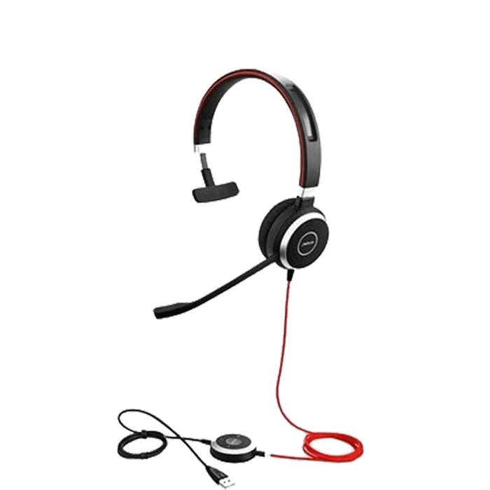 Jabra Evolve 40 UC Mono : Casque USB 1 écouteur connexion USB et jack 3.5 mm