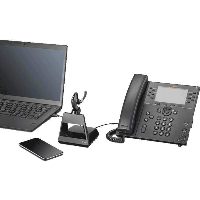 Voyager 5200 Office Deskphone, PC & Cell Headset