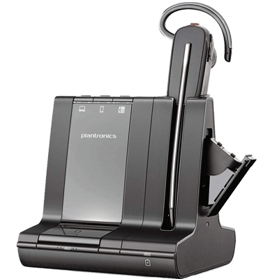 Poly Savi 8245 CDM Wireless Headset with 3 Wearing Options and Spare Battery