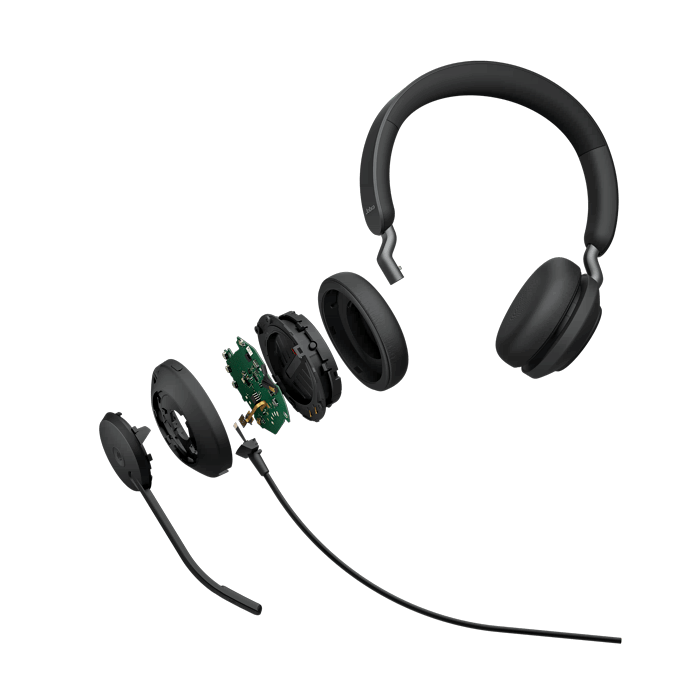 Jabra Evolve 40 UC Stereo : Casque USB 2 écouteurs connexion USB