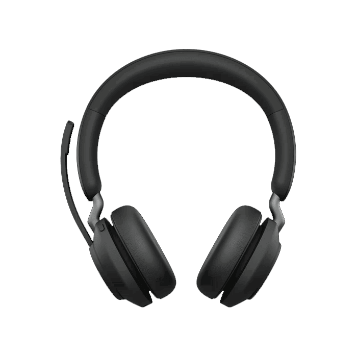 Jabra Evolve2 65 Stereo Wireless On-Ear Headset with Stand (Unified  Communication, USB Type-C, Black)