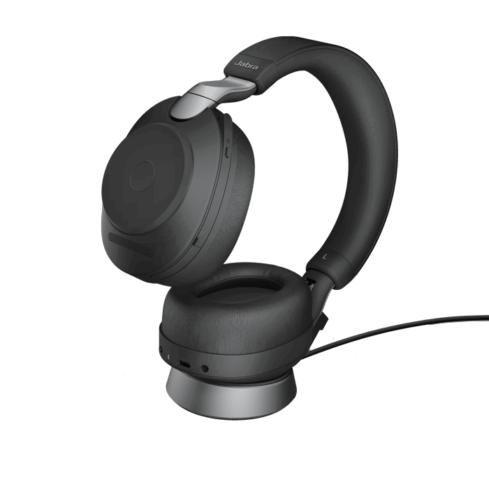 Jabra Evolve2 85 Stereo Bluetooth Headset in Stand