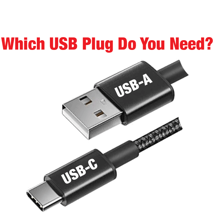 USB-A versus USB-C Plugs