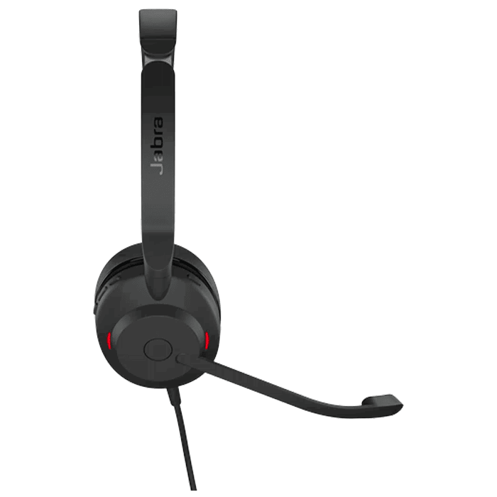 Portable Telephone Headset with 2 Built-in Microphones – Work Headset with Superior Audio and Reliable Comfort Black – Lightweight USB-C Mono Jabra Evolve2 30 UC Wired Headset 