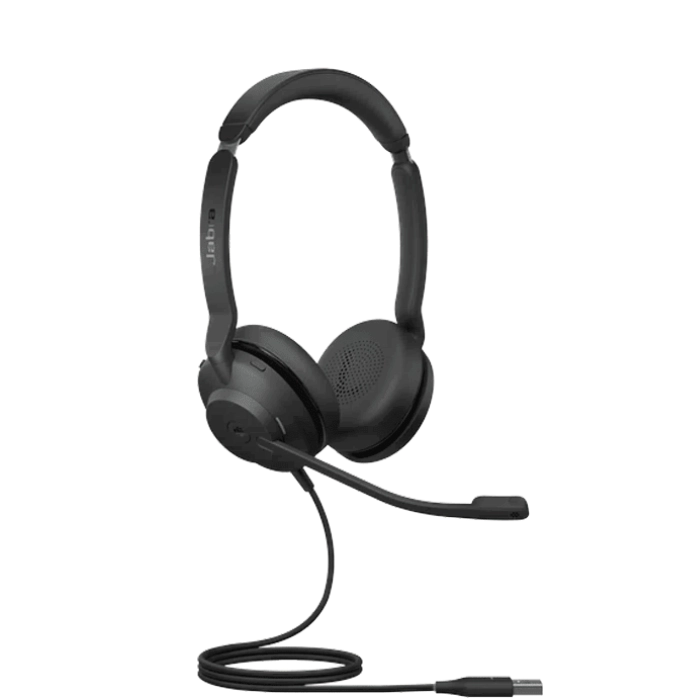 Jabra Evolve 20 UC Wired Headset, Stereo Professional Telephone Headphones  for Greater Productivity, Superior Sound for Calls and Music, QD