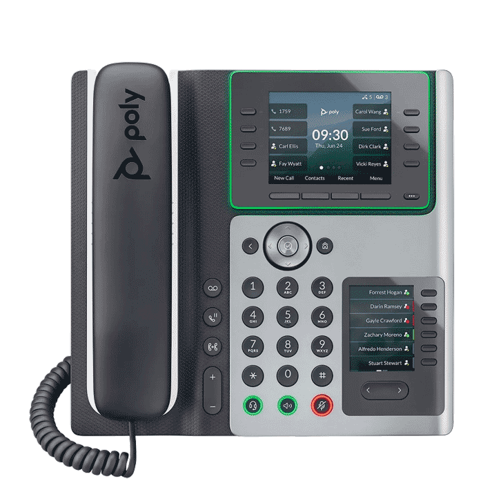Poly Edge E400 Series IP Desk Phone - Front
