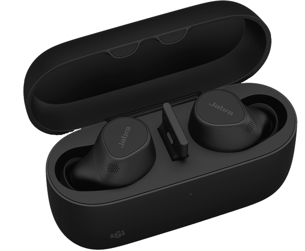 Jabra Evolve2 Wireless Buds in Travel Case with USB Dongle