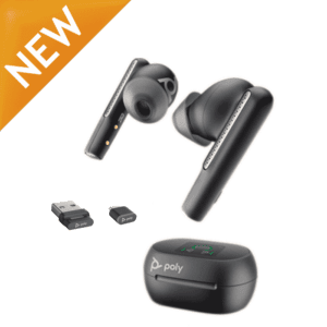 Poly Voyager Free 60 EarBuds - Black w/ Case & USB Dongle