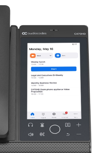 AudioCodes Zoom C470HD IP Phone - Screen