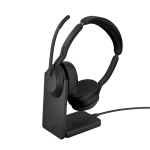 Jabra Evolve2 55 Stereo Wireless Headset w/ Stand
