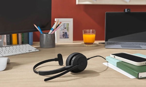 Jabra Evolve2 50 Mono USB Headset - On Desk