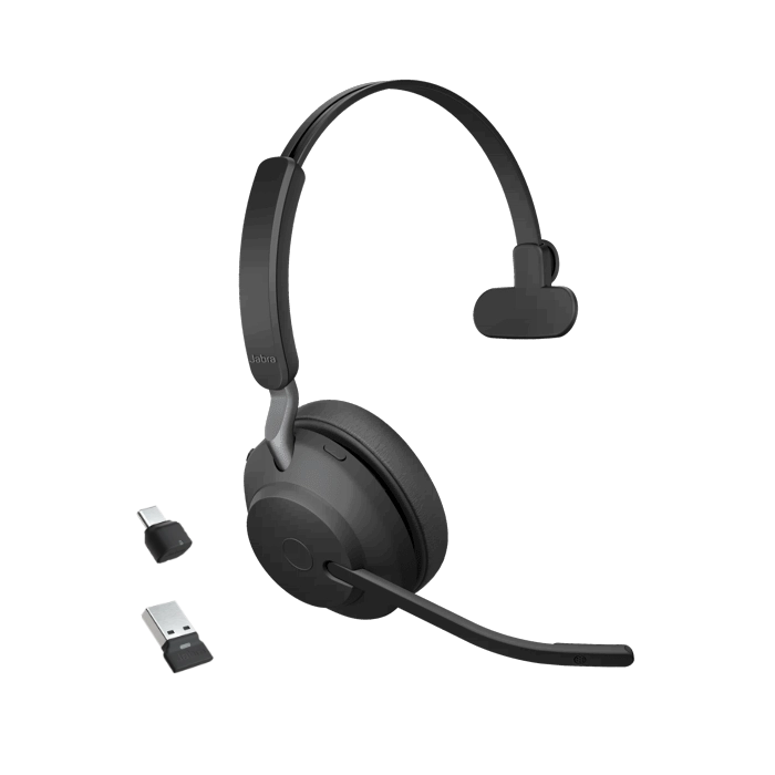 Jabra Evolve2 65 UC Mono Bluetooth Headset, USB-C - 26599-889-899