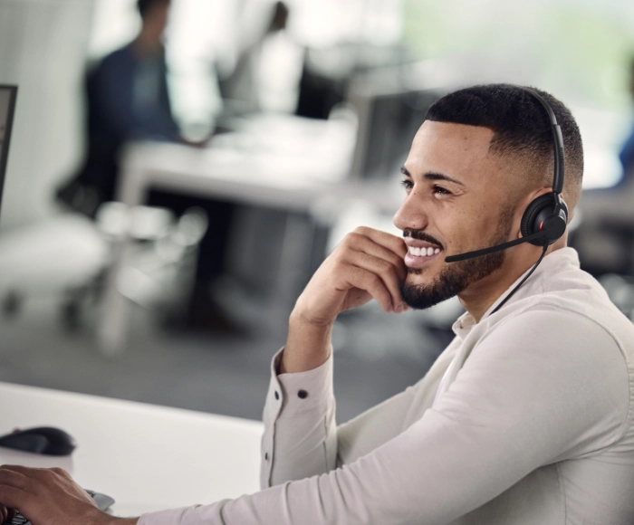 Wired Headsets In Office or Call Center
