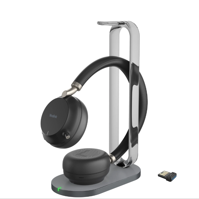 Yealink BH72 Bluetooth Headset in Charging Stand & USB Dongle