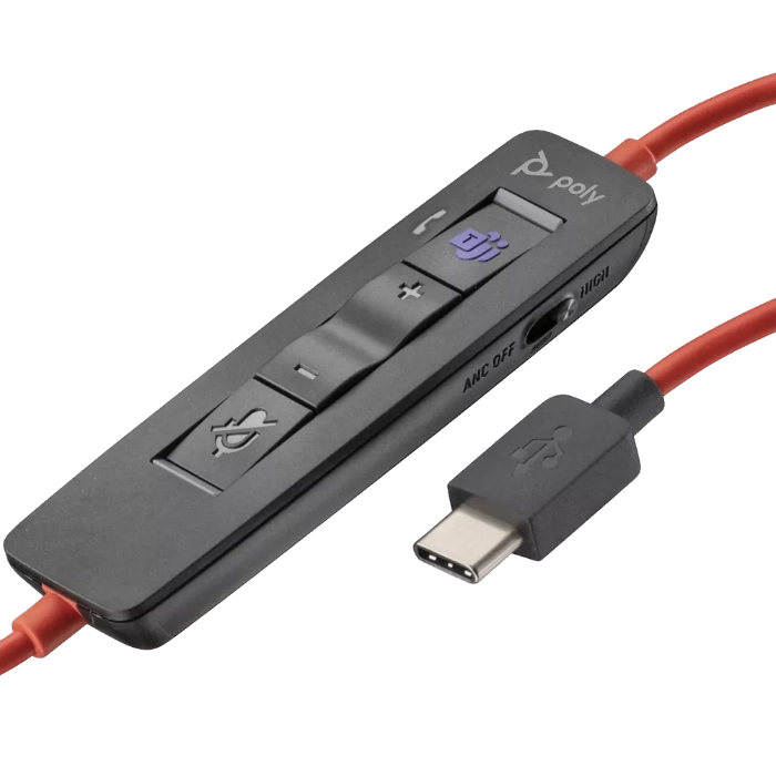 Poly Microsoft Teams Wired Headset Controls
