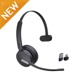 Yealink BH70 Mono Bluetooth Headset with USB-A & USB-C Adapters