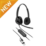 HP Poly Mission 425 Stereo Wired USB Headset Classic