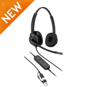 HP Poly Mission 425 Stereo Wired USB Headset Classic