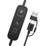 HP Poly Mission 600 Wired USB Headset Inline Controls