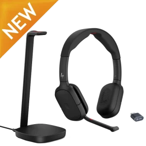 HP Poly Focus 625 Stereo Bluetooth Headset with Charging Stand
