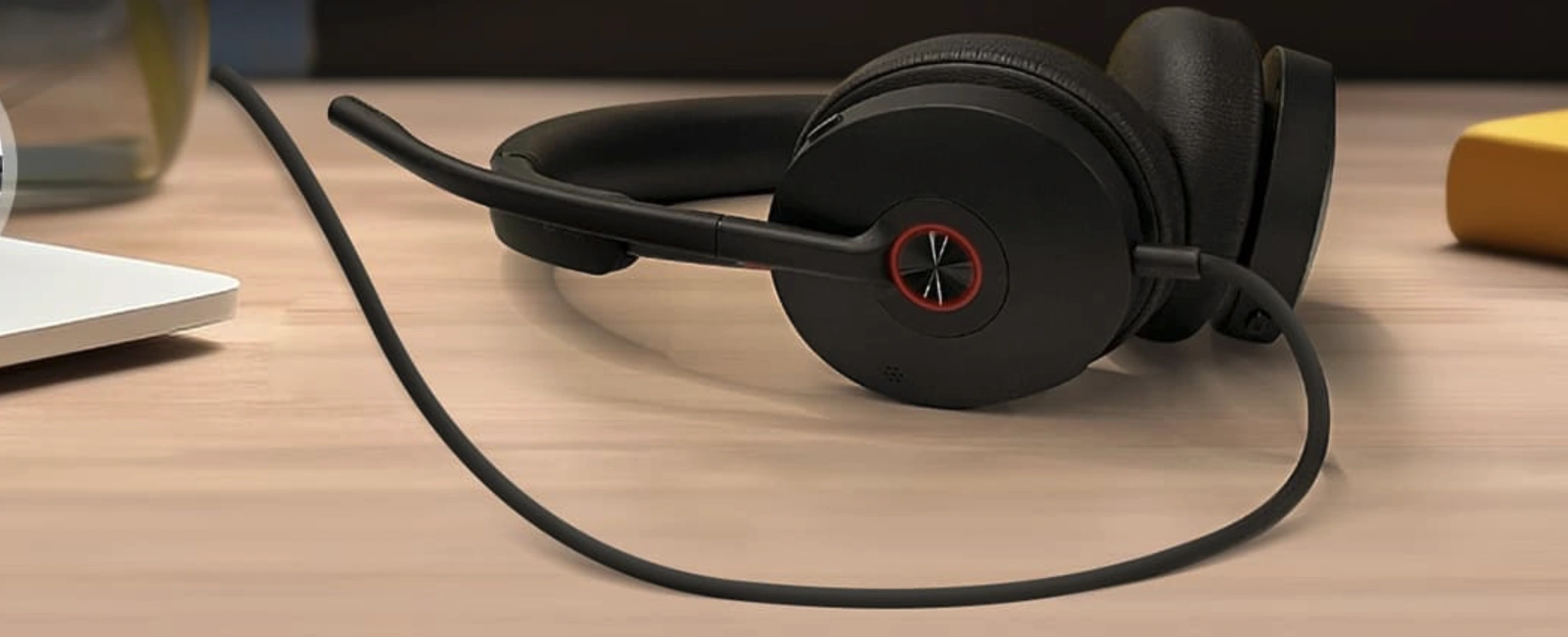 Yealink UH48 Dual USB Headset - On Table