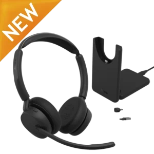 Jabra Evolve3 45 Stereo Headset with Charging Stand
