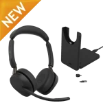 Jabra Evolve3 65 Stereo Headset with Stand